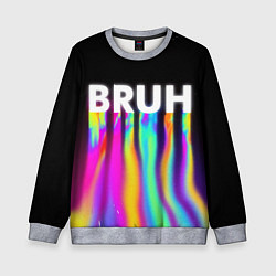 Свитшот детский BRUH Братан, цвет: 3D-меланж