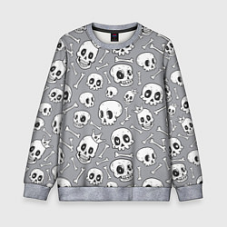 Свитшот детский Skulls & bones, цвет: 3D-меланж