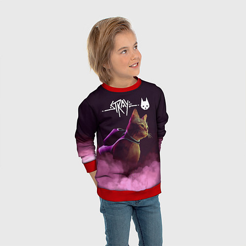 Детский свитшот Stray / 3D-Красный – фото 3