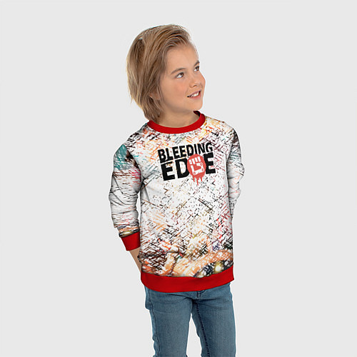 Детский свитшот Bleeding Edge / 3D-Красный – фото 3