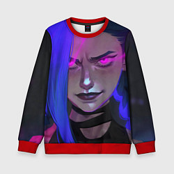 Свитшот детский League Of Legends Arcane ДЖИНКС Jinx Powder, цвет: 3D-красный