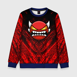 Свитшот детский Игра Геометри Дэш Geometry Dash Game, цвет: 3D-синий