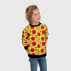 Свитшот детский Pizza salami, цвет: 3D-черный — фото 2