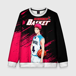 Свитшот детский Kuroko no Basuke, Akashi Seijuro Сейджуро Акаши, цвет: 3D-белый