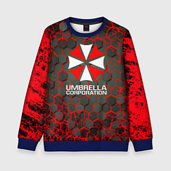 Свитшот детский Umbrella Corporation соты, цвет: 3D-синий