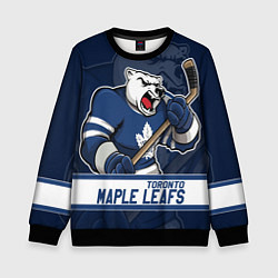 Свитшот детский Торонто Мейпл Лифс, Toronto Maple Leafs Маскот, цвет: 3D-черный