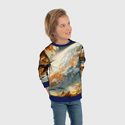 Свитшот детский Песчаный Космос, цвет: 3D-синий — фото 2