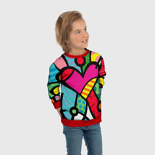 Детский свитшот Ромеро Бритто Арт / 3D-Красный – фото 3