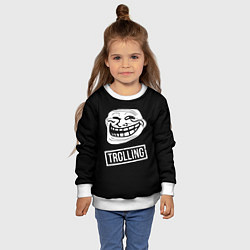 Свитшот детский Интернет Тролль, цвет: 3D-белый — фото 2