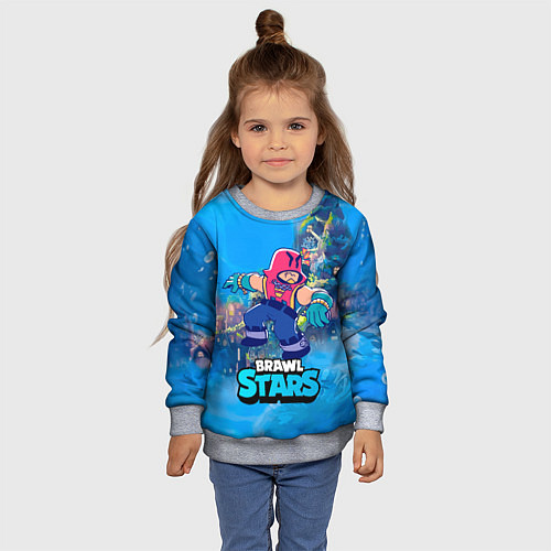 Детский свитшот Grom Brawl Stars art / 3D-Меланж – фото 4
