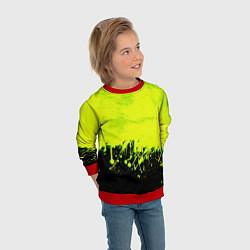 Свитшот детский НЕОНОВЫЕ БРЫЗГИ КРАСКИ, цвет: 3D-красный — фото 2