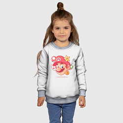 Свитшот детский Милаха Марио, цвет: 3D-меланж — фото 2