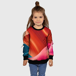 Свитшот детский Структура линий, цвет: 3D-черный — фото 2