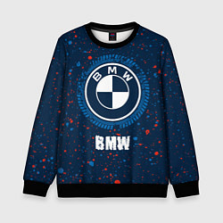 Свитшот детский BMW BMW Брызги, цвет: 3D-черный