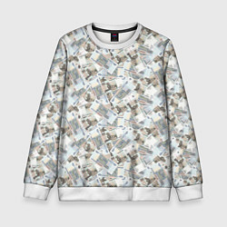 Свитшот детский Банкноты 50 рублей, цвет: 3D-белый