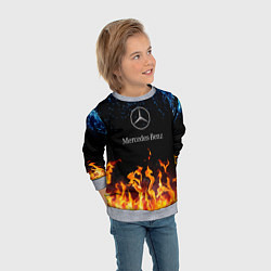 Свитшот детский Mercedes-Benz: Вода и Огонь, цвет: 3D-меланж — фото 2