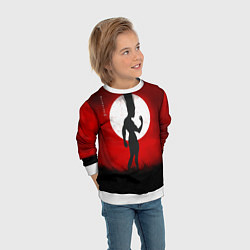 Свитшот детский Hunter x Hunter Гон волосы в небо, цвет: 3D-белый — фото 2