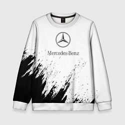 Свитшот детский Mercedes-Benz - White texture, цвет: 3D-белый