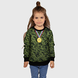 Свитшот детский Лучшему маркетологу, цвет: 3D-черный — фото 2
