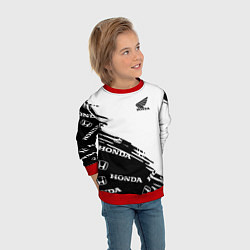 Свитшот детский Honda sport pattern, цвет: 3D-красный — фото 2
