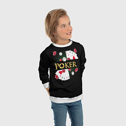 Свитшот детский Покер POKER, цвет: 3D-белый — фото 2