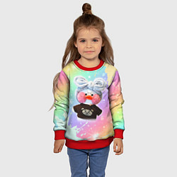 Свитшот детский УТОЧКА ЛАЛАФАНФАН Радуга, цвет: 3D-красный — фото 2
