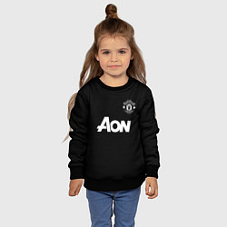 Свитшот детский Манчестер Юнайтед Руни ретро форма, Manchester Uni, цвет: 3D-черный — фото 2