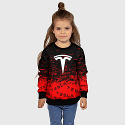 Свитшот детский Tesla sport red, цвет: 3D-черный — фото 2