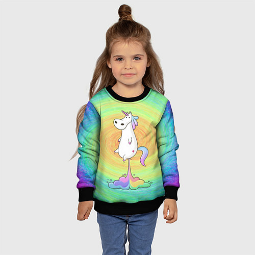 Детский свитшот На взлёт! / 3D-Черный – фото 4