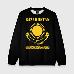 Свитшот детский KAZAKHSTAN Казахстан, цвет: 3D-черный