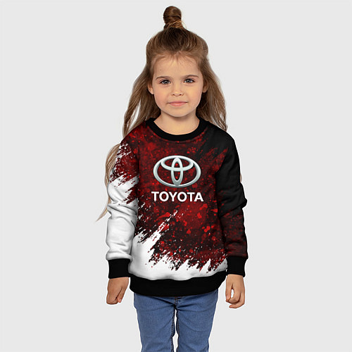 Детский свитшот Toyota Вектор / 3D-Черный – фото 4