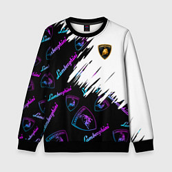 Свитшот детский Lamborghini pattern gradient, цвет: 3D-черный