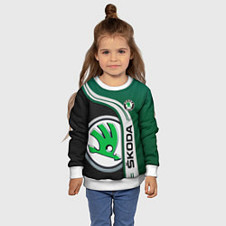 Свитшот детский SKODA AUTO ШКОДА АВТО, цвет: 3D-белый — фото 2