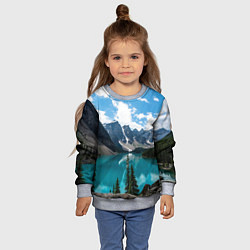Свитшот детский КанадаБанф, цвет: 3D-меланж — фото 2