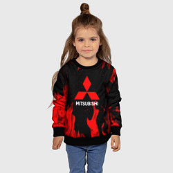 Свитшот детский Mitsubishi Red Fire, цвет: 3D-черный — фото 2