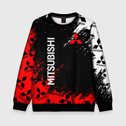 Свитшот детский Mitsubishi - Red & White pattern, цвет: 3D-черный