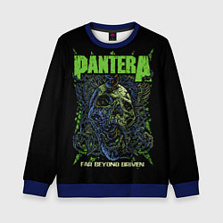 Свитшот детский Pantera green череп, цвет: 3D-синий