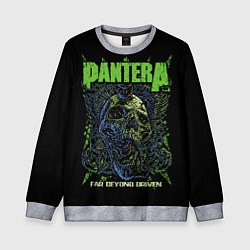 Детский свитшот Pantera green череп