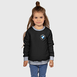 Свитшот детский BMW LOGO CARBON ЧЕРНЫЙ КАРБОН, цвет: 3D-меланж — фото 2