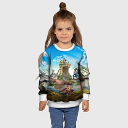 Свитшот детский Horizon Forbidden West - разрушенный мост, цвет: 3D-белый — фото 2
