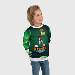 Свитшот детский Rayman Legends Green, цвет: 3D-белый — фото 2