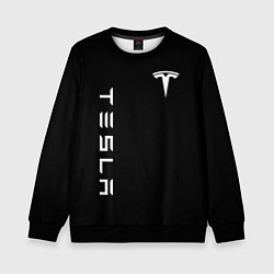 Детский свитшот Tesla Тесла логотип и надпись
