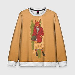 Свитшот детский Белка на стиле, цвет: 3D-белый