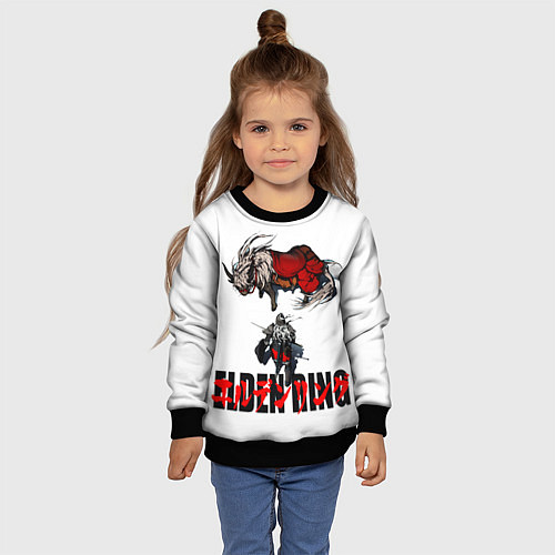 Детский свитшот ELDEN RING время путешествовать Элден Ринг / 3D-Черный – фото 4