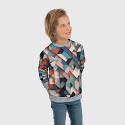 Свитшот детский Herringbone 3D Вышивка Ёлочка, цвет: 3D-меланж — фото 2