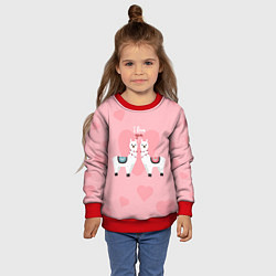 Свитшот детский Lama I Love You, цвет: 3D-красный — фото 2