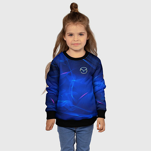 Детский свитшот Мазда mazda / 3D-Черный – фото 4
