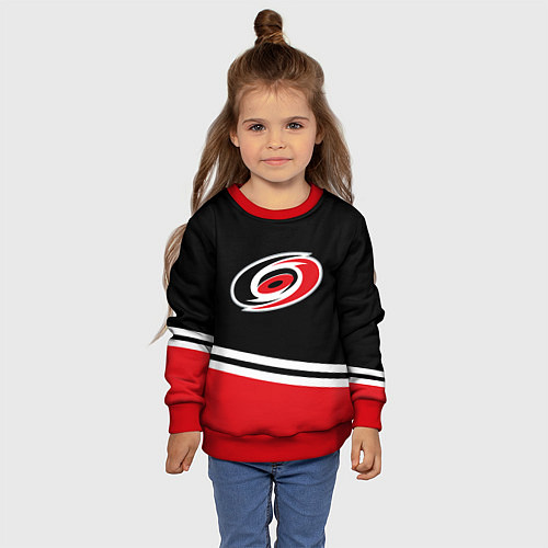 Детский свитшот Carolina Hurricanes , Каролина Харрикейнз / 3D-Красный – фото 4