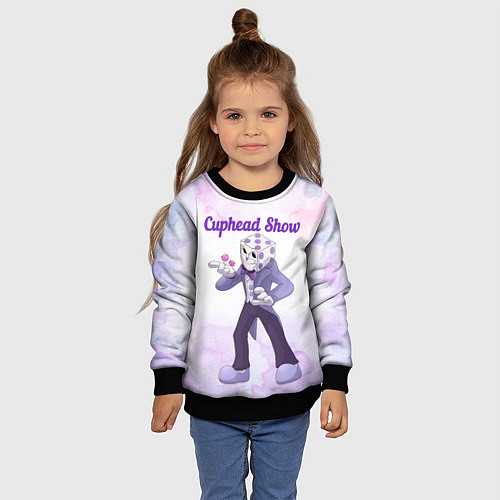 Детский свитшот Mr purple / 3D-Черный – фото 4