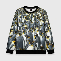 Свитшот детский Пингвины Penguins, цвет: 3D-черный